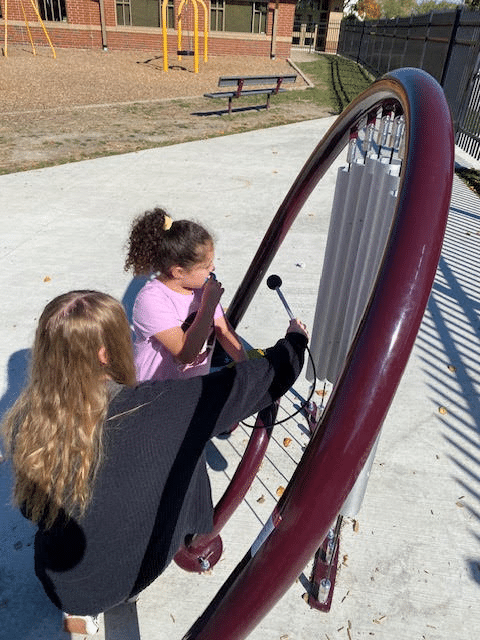 Our new equipment out on the playground is getting a lot of use!