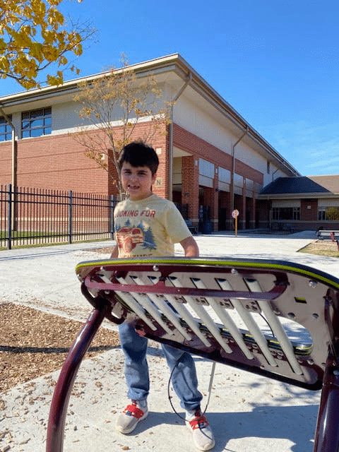 Our new equipment out on the playground is getting a lot of use!