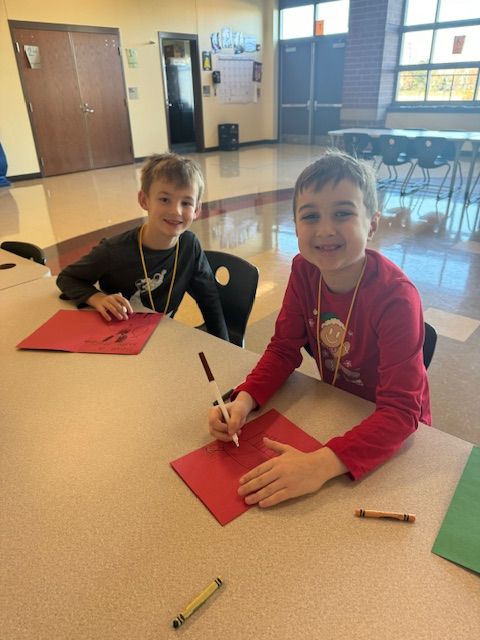 Protsman Pals made handmade Christmas cards for the residents living at Cedarhurst Senior Living Facility in Dyer. The students were so excited to spread cheer to others in our community!