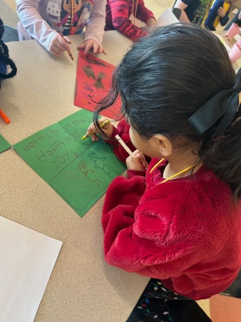 Protsman Pals made handmade Christmas cards for the residents living at Cedarhurst Senior Living Facility in Dyer. The students were so excited to spread cheer to others in our community!